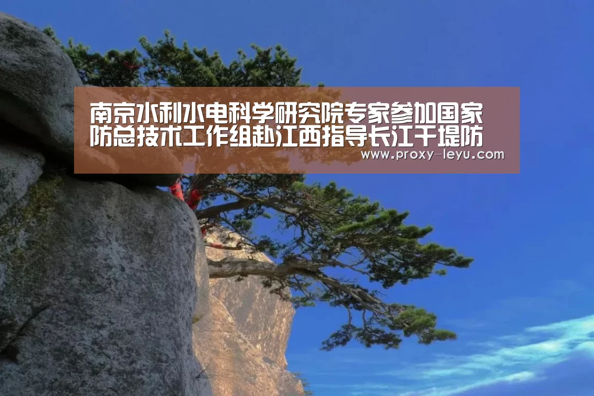 南京水利水电科学研究院专家参加国家防总技术工作组赴江西指导长江干堤防汛查险排险工作:leyu(图1) 乐鱼